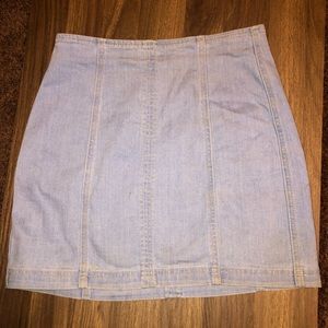 denim mini skirt